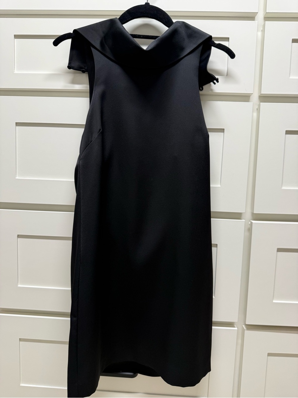 KEEPSAKE the Label Black Sleeveless Mini Dress with Sculpted Collar